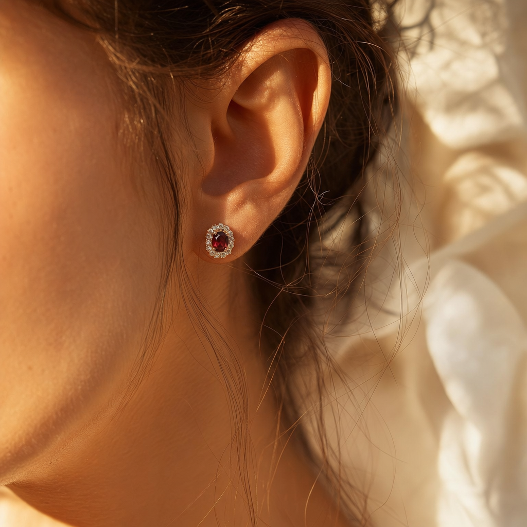 Selavra Garnet Earring