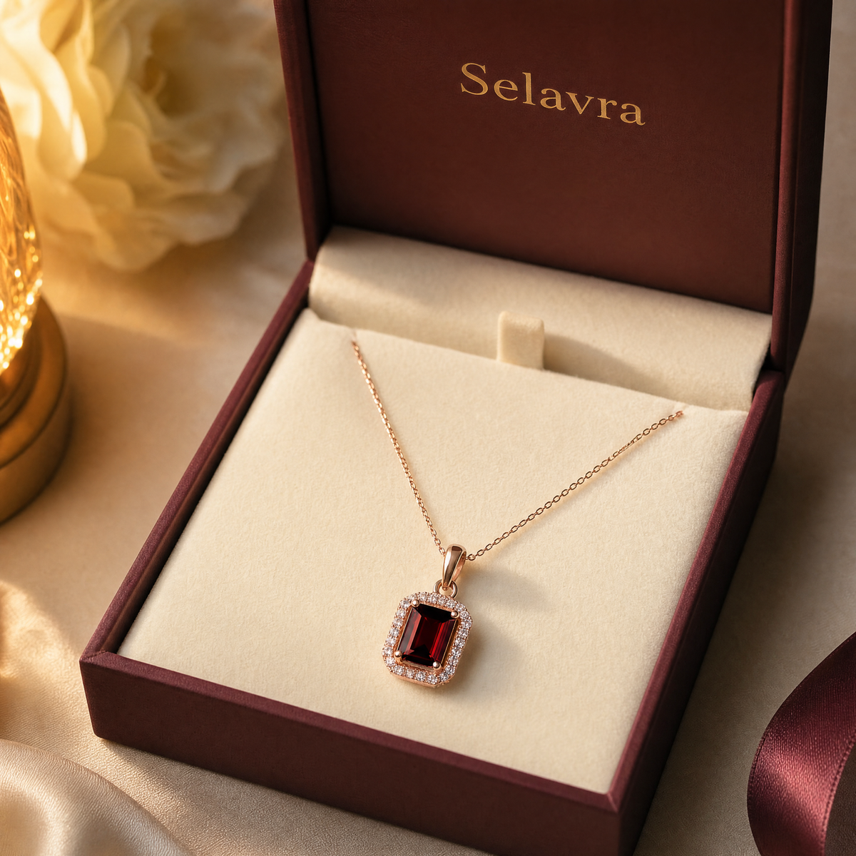 Selavra Garnet Necklace