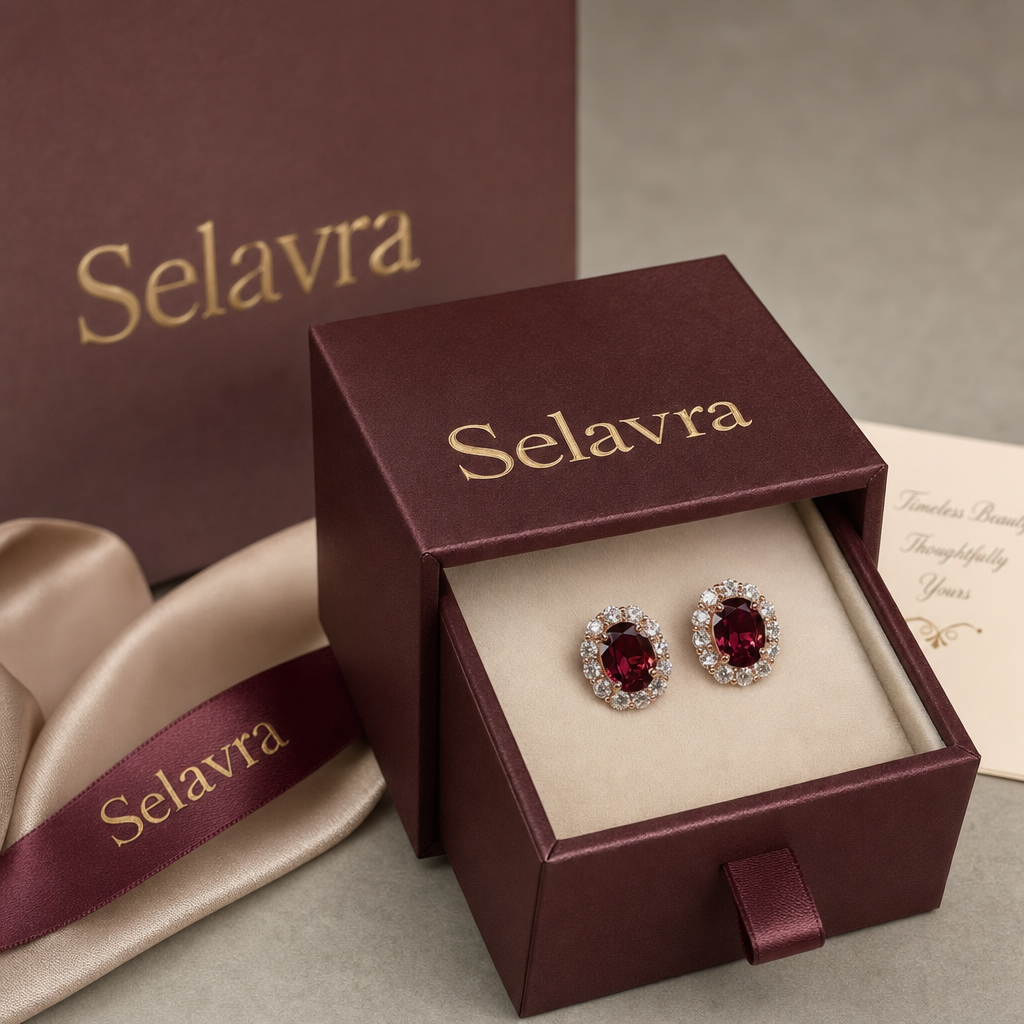 Selavra Garnet Earring