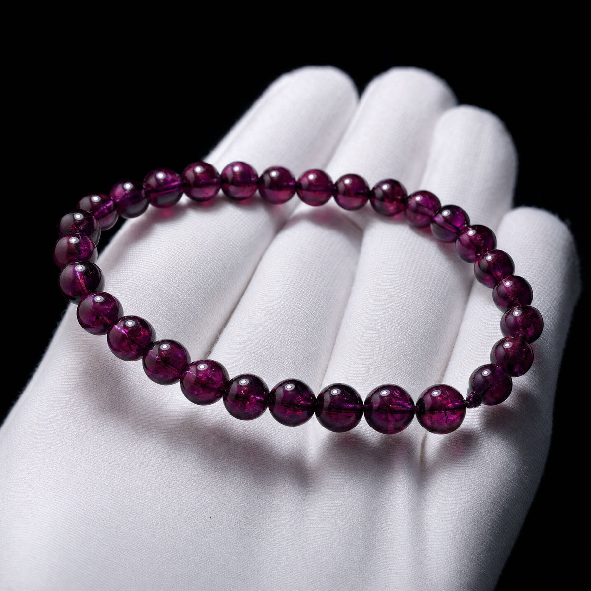 **RARE CRYSTAL** Selavra Limited Deep Purple Garnet Bracelet