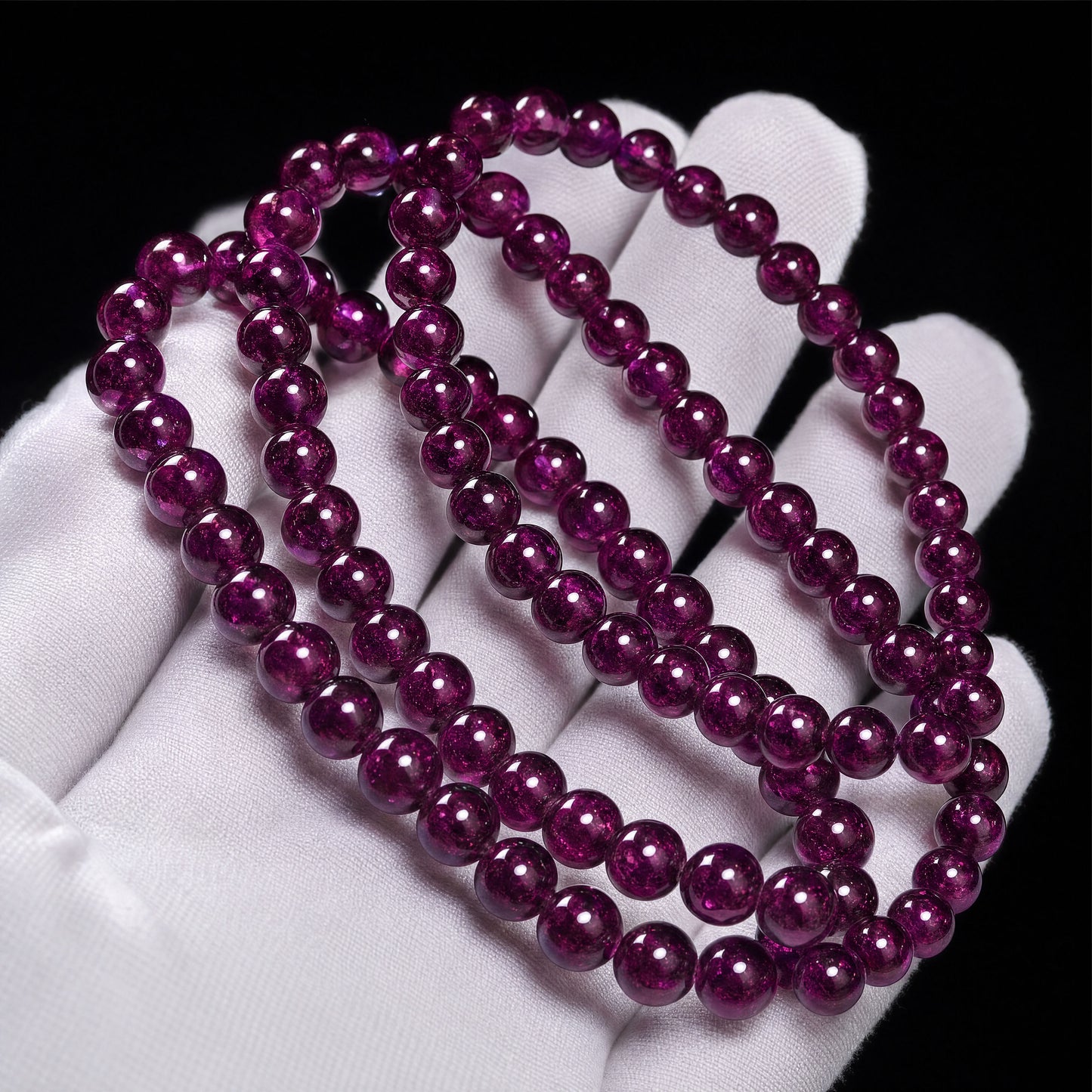 **RARE CRYSTAL** Selavra Limited Deep Purple Garnet Bracelet