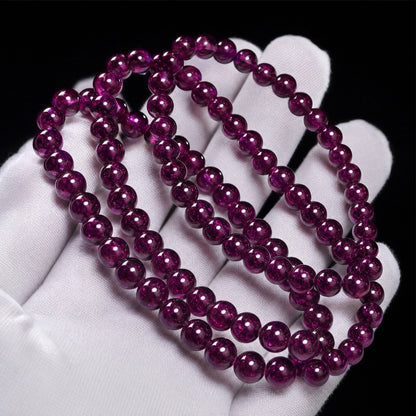 **RARE CRYSTAL** Selavra Limited Deep Purple Garnet Bracelet